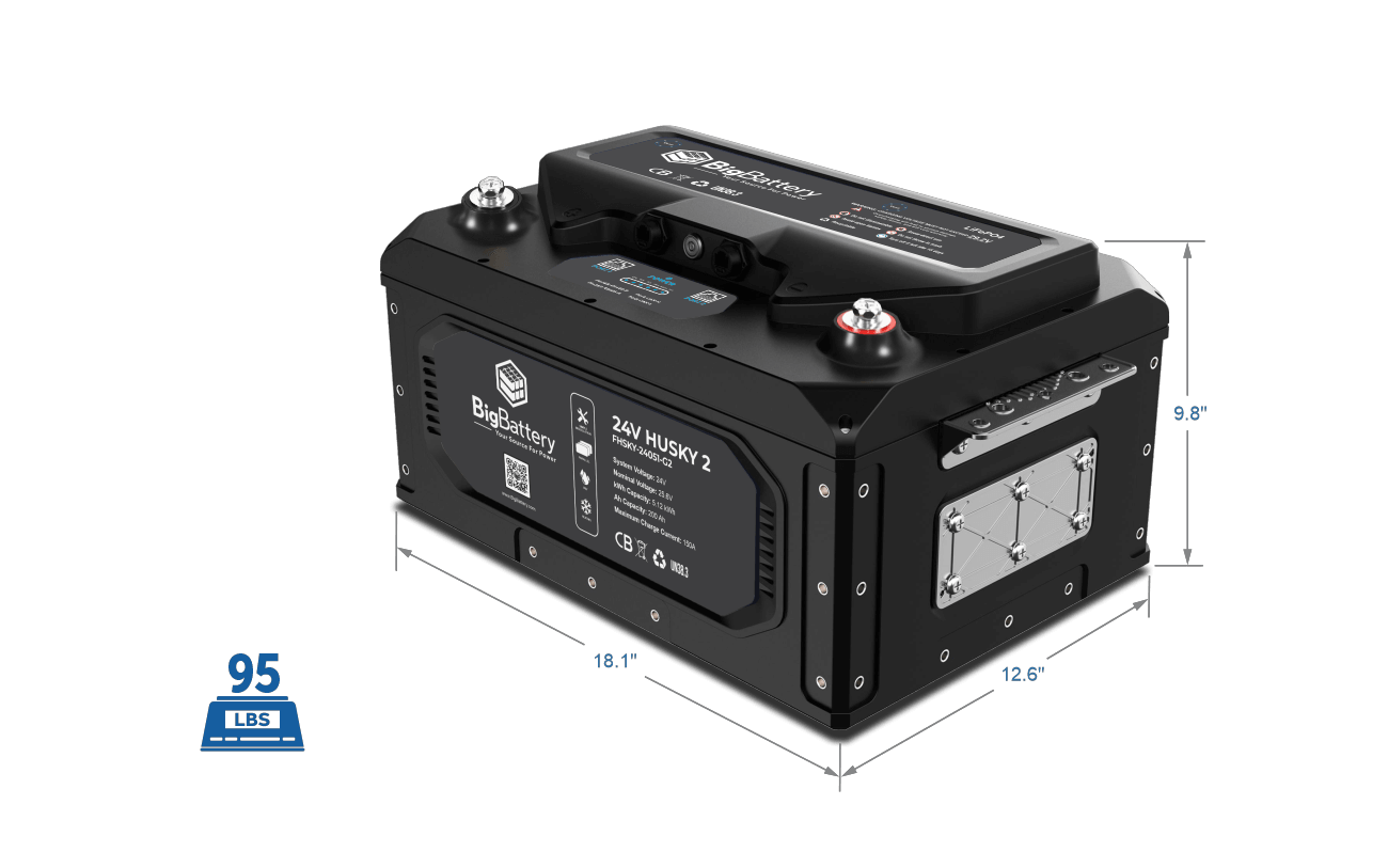 24V HUSKY 2 INV Lithium Battery 5.12Kwh 200Ah | LiFePO4 |