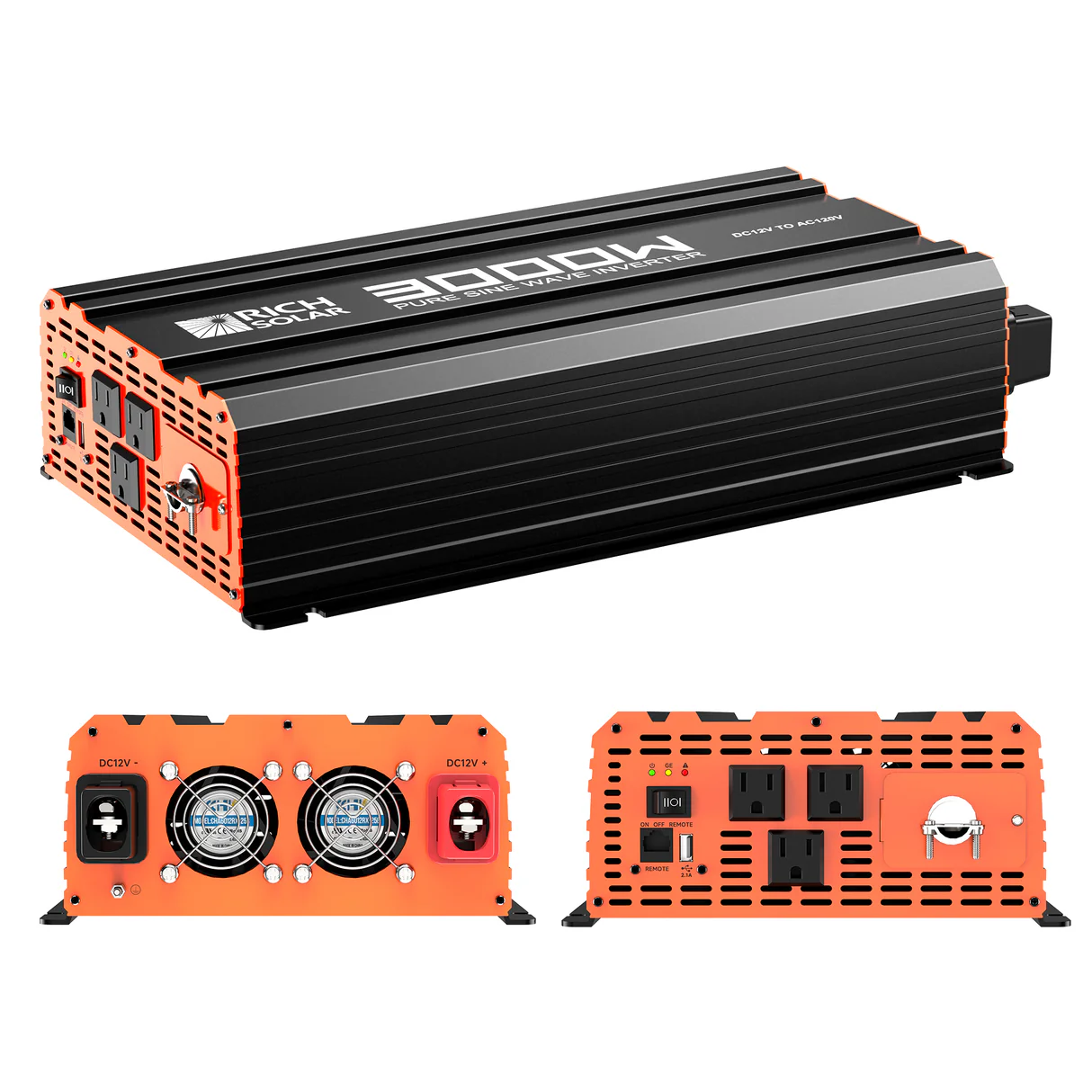 NOVA PURE 3K | 3000 Watt (3kW) 12 Volt Industrial Pure Sine Wave Inverter |