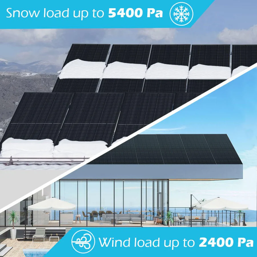 370w Mono Black PERC Solar Panel (2 Pack)