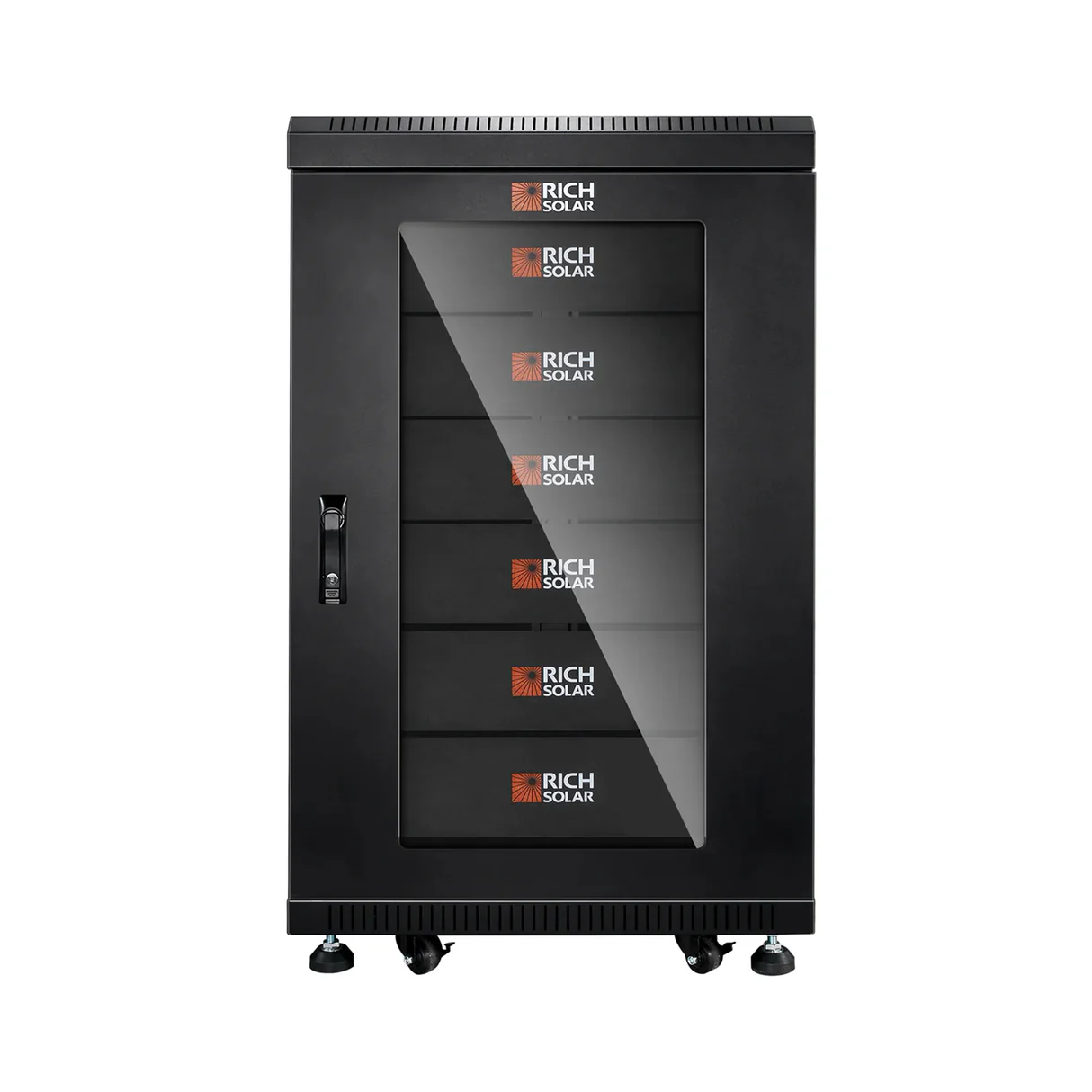 Battery Server Rack for ALPHA 5 PRO | 6-Slot Enclosed Battery Cabinet |