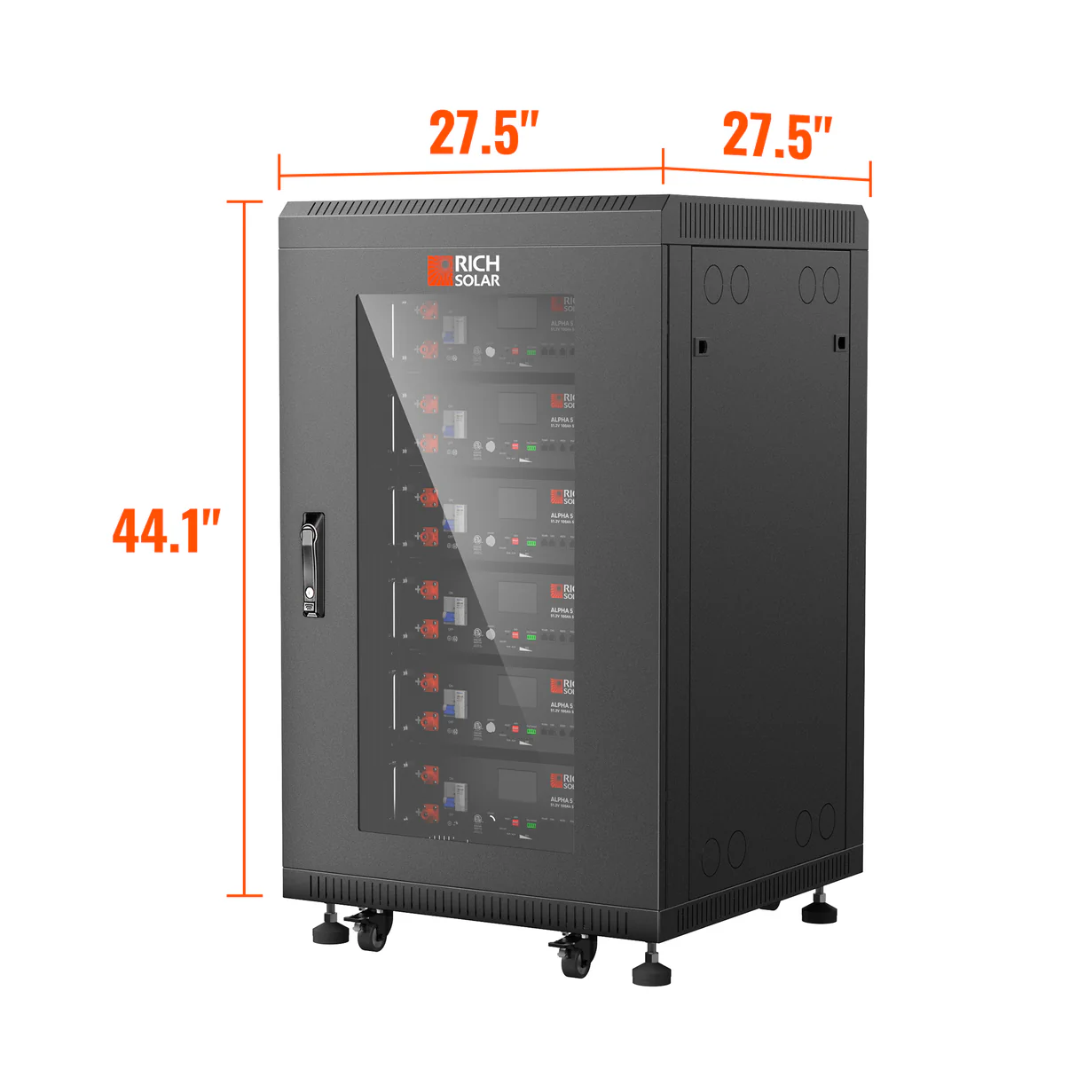 Battery Server Rack for ALPHA 5 PRO | 6-Slot Enclosed Battery Cabinet |