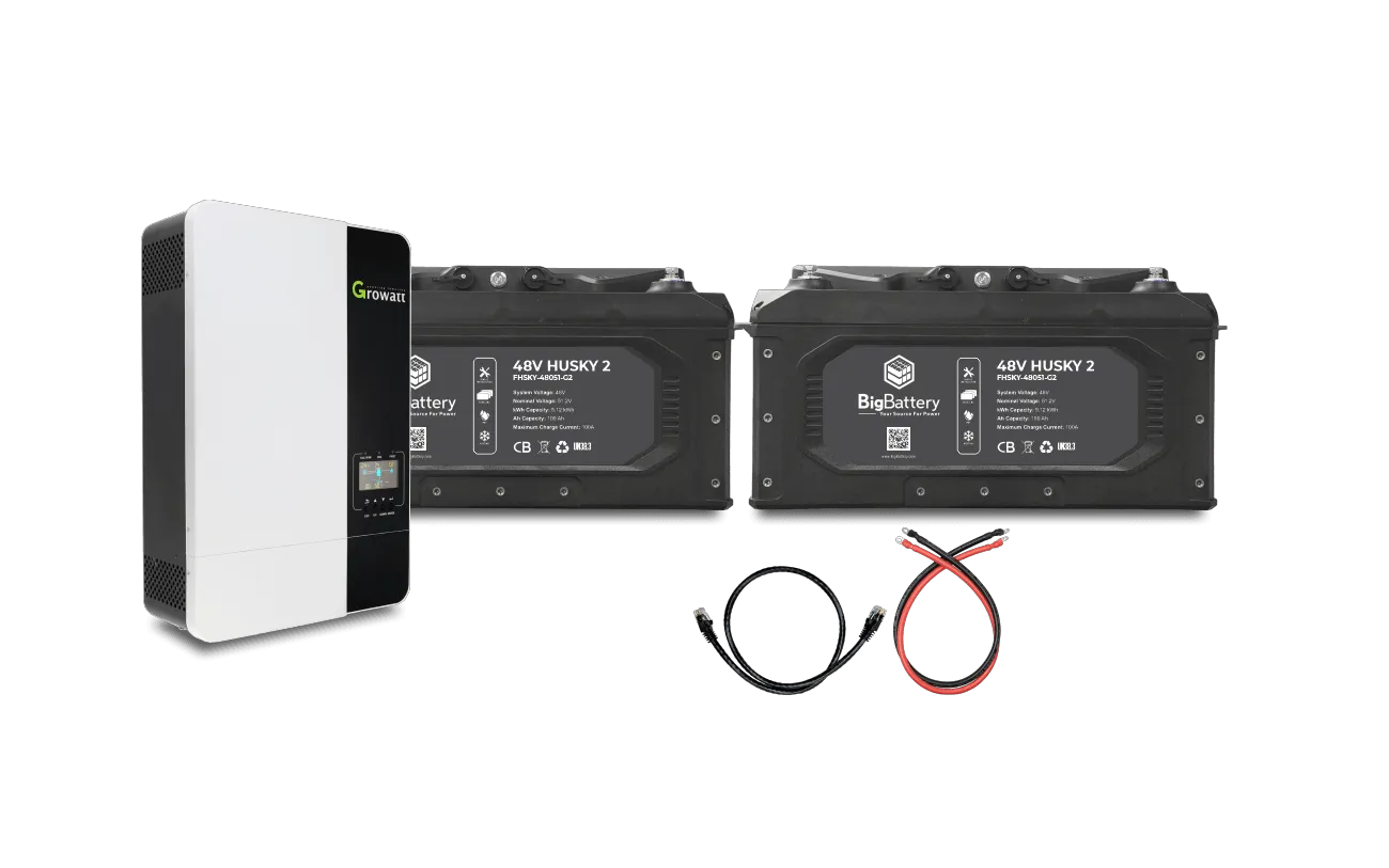 Off Grid Kit - 3000w with two 48V HUSKY 2 batteries (200ah total)