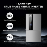 Hybrid Solar Kit 11.4KW 48V Split Phase 30.72KWH Lithium Battery 28 X 450 Watt Solar Panel