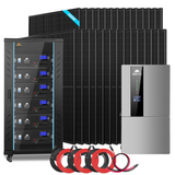 Hybrid Solar Kit 11.4KW 48V Split Phase 30.72KWH Lithium Battery 28 X 450 Watt Solar Panel
