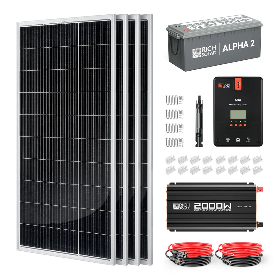 800 Watt 12v Complete Solar Kit