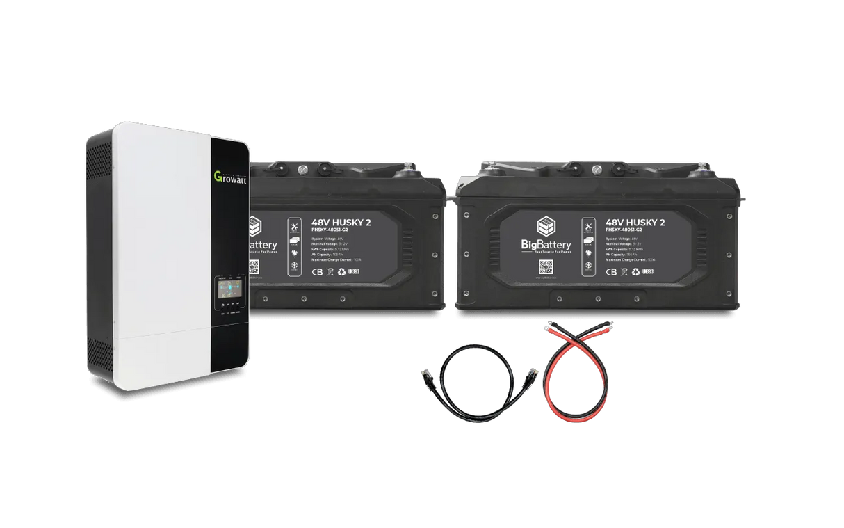 Off Grid Kit - 3000w with two 48V HUSKY 2 batteries (200ah total)