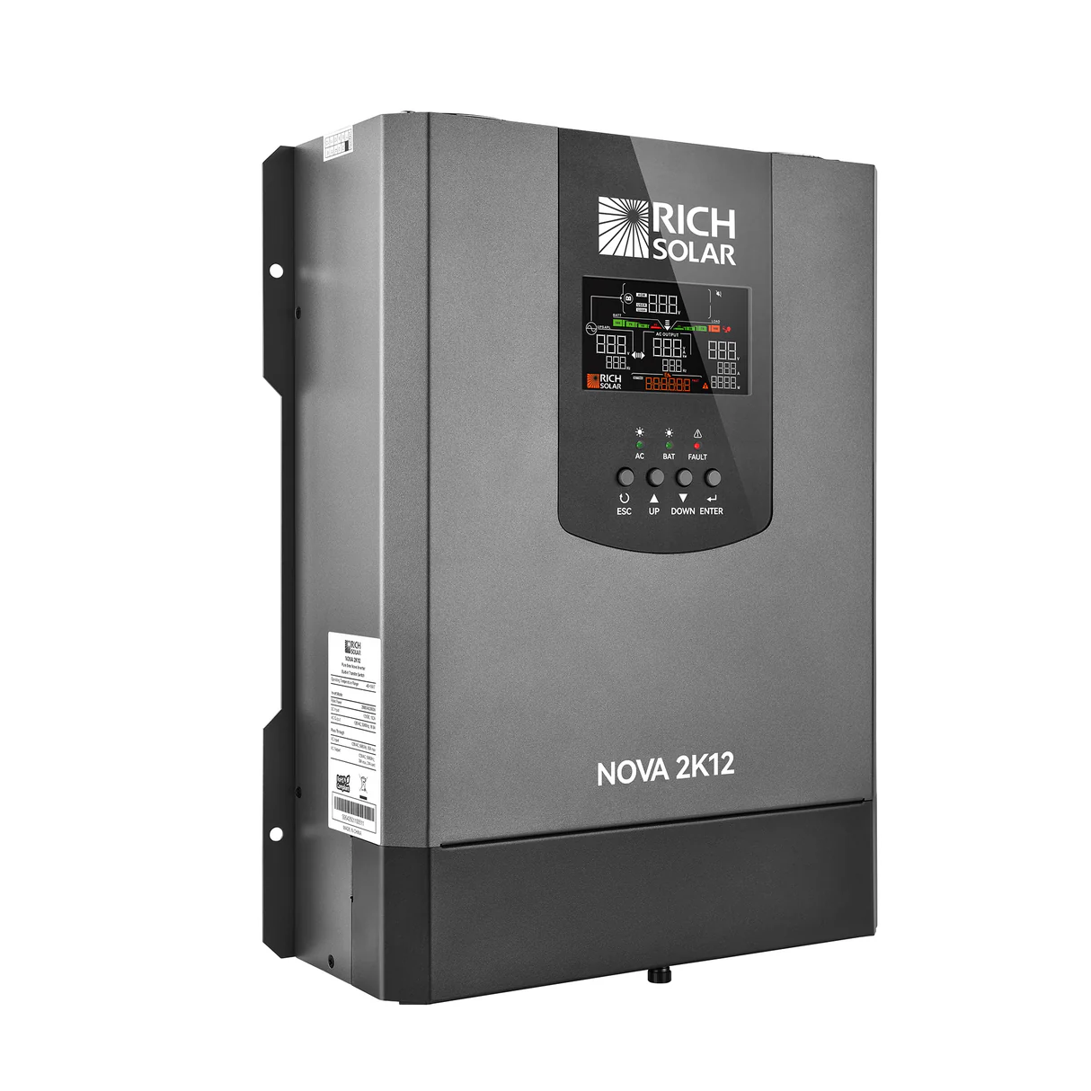 NOVA 2K12 | 2000W 12V Pure Sine Wave Inverter with Built-in Transfer Switch | UL458 Certified