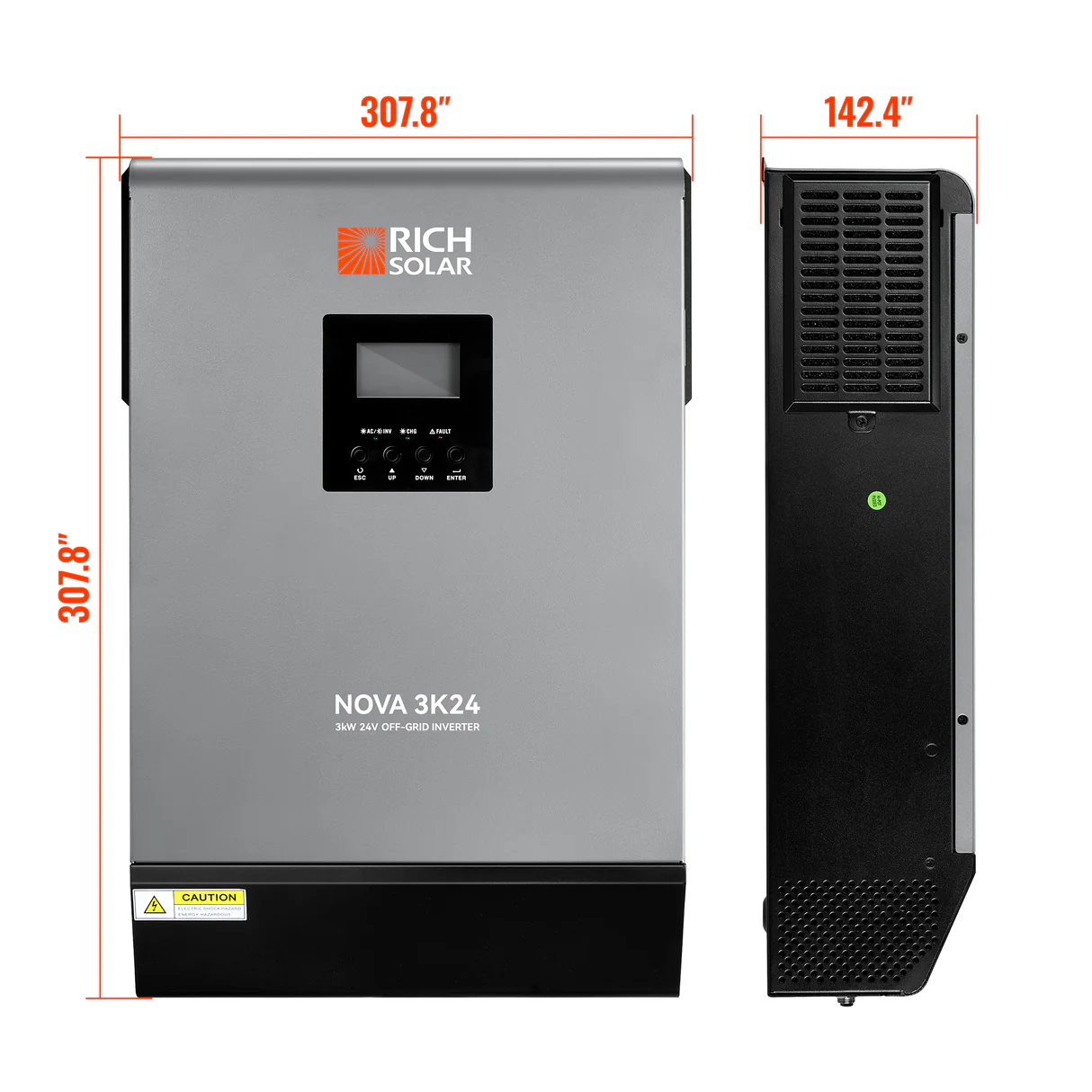 NOVA MAX 3K | 3000 Watt (3kW) 24 Volt Off-Grid Hybrid Solar Inverter // Charger