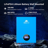 Off-Grid Solar Kit 5000W 48VDC 120V 5.12KWH PowerWall Battery 6 X 200 Watts Solar Panels